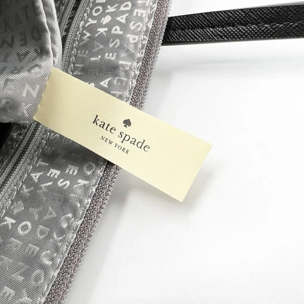 Kate Spade New York Mavis Street Jeralyn Silver Gray Glitter Tote Bag Purse READ